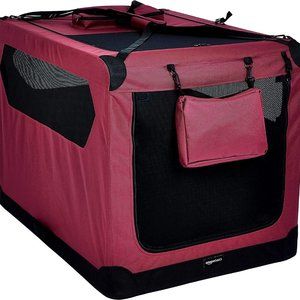 Amazon Basics Folding Portable Soft Pet Dog Crate Carrier Kennel, 30 x 21 x 21